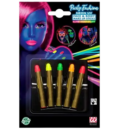 Pakke med 5 fluorescerende blyanter