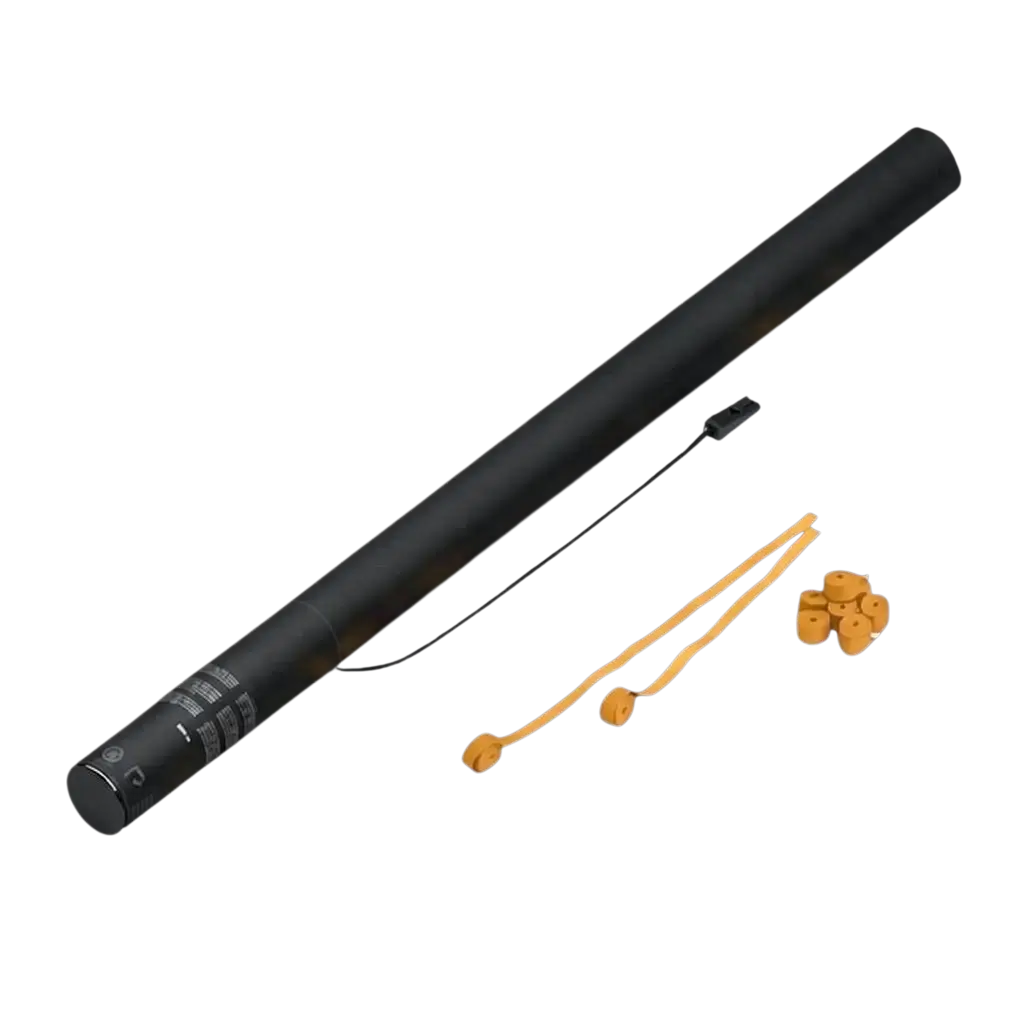 Streamer Orange elektrisk konfettikanon 80 cm