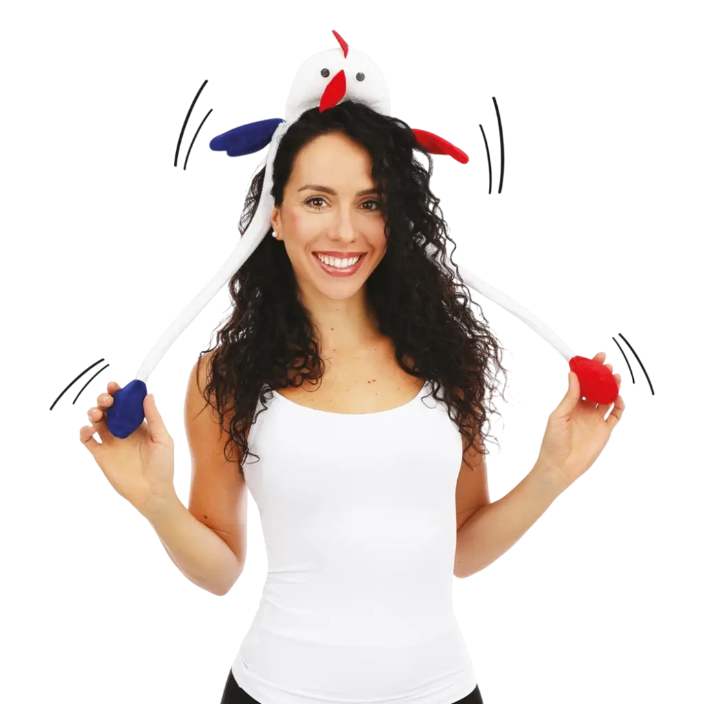 Coq Animé-pandebånd - blå, hvid, rød - Supporter France