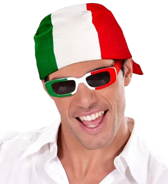 Bandana Italy 55 cm i bomuld - Supporter og udklædning