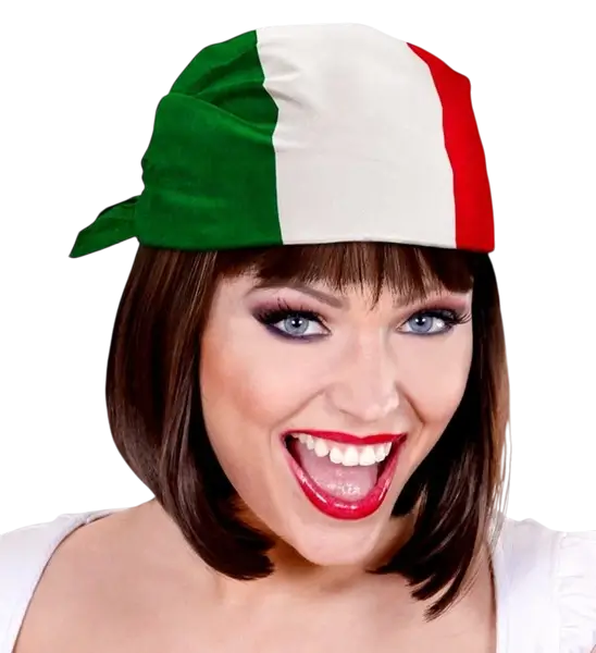 Bandana Italy 55 cm i bomuld - Supporter og udklædning