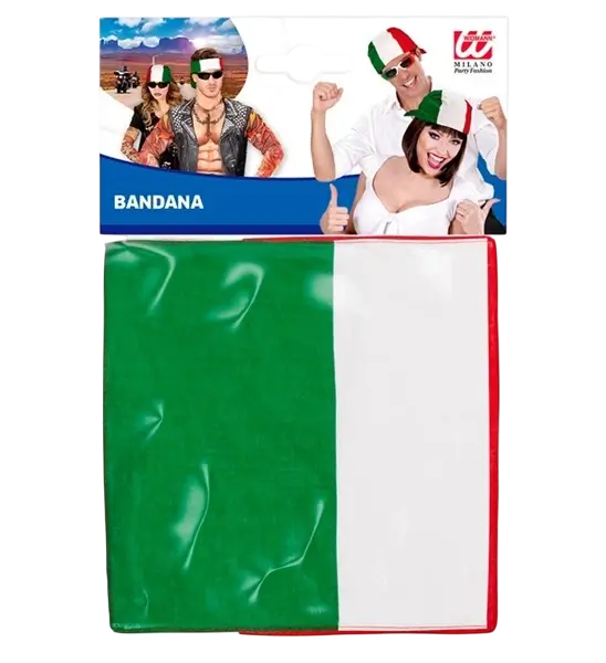 Bandana Italy 55 cm i bomuld - Supporter og udklædning