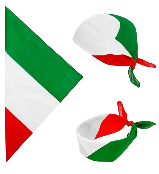 Bandana Italy 55 cm i bomuld - Supporter og udklædning