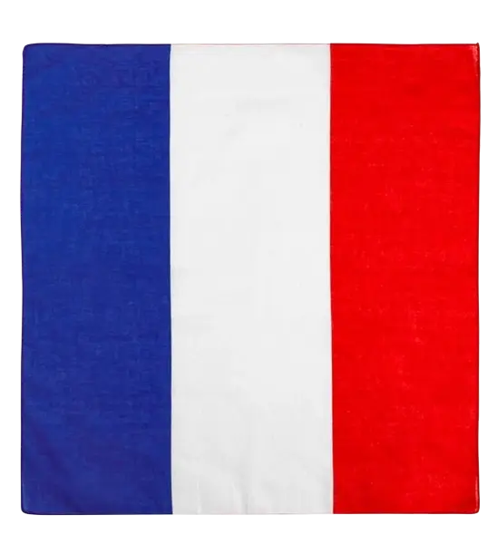 Bandana France 55 cm i bomuld - Supporter og udklædning