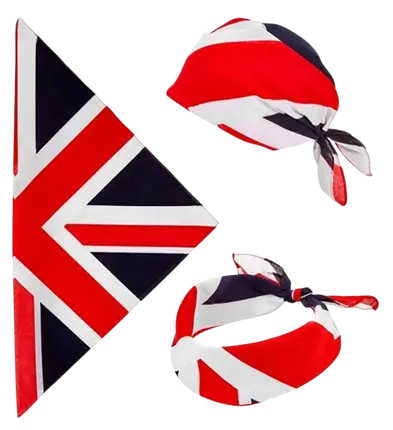 Bandana Great Britain 55 cm i bomuld - Supporter og udklædning