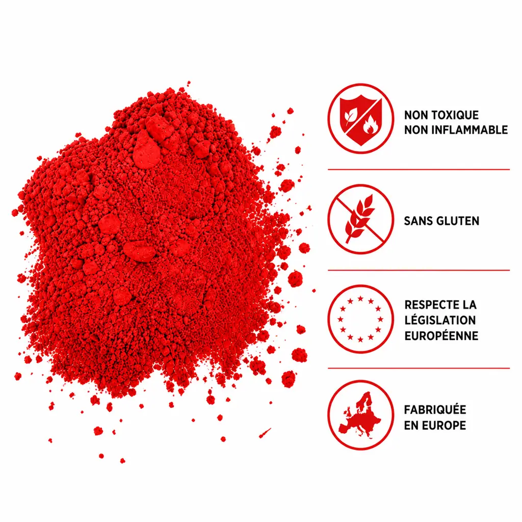 Holi-pulver RØDT – Pose på 75 gram
