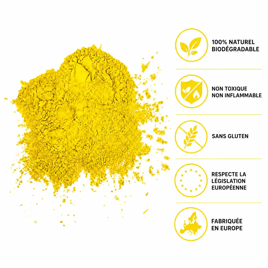 Holi-pulver, GULT – Pose på 75 gram