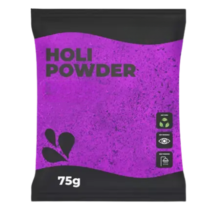 Holi-pulver, LILLA – Pose à 75 gram