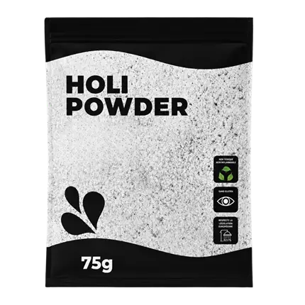 Holi-pulver, HVID – Pose på 75 gram