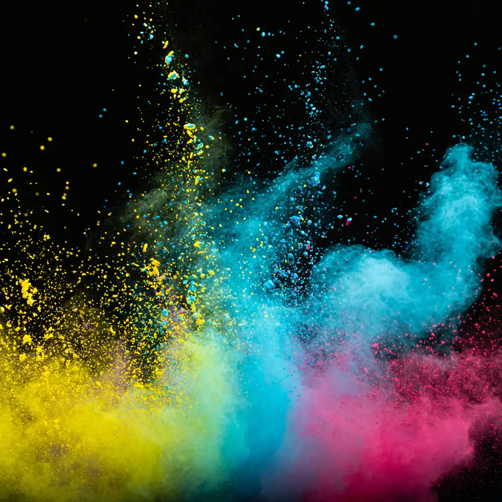 Holi-pulver, SORT – Pose på 75 gram