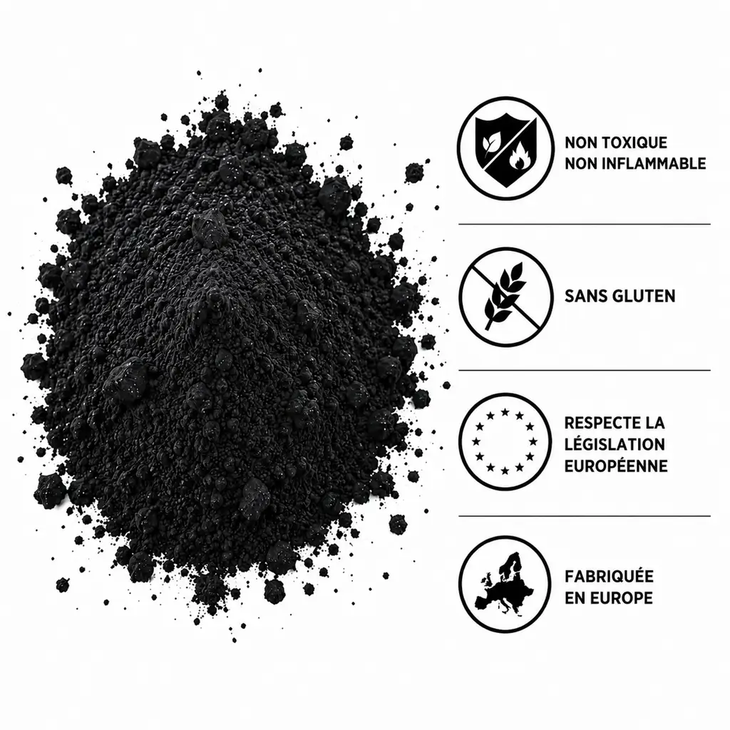 Holi-pulver, SORT – Pose på 75 gram