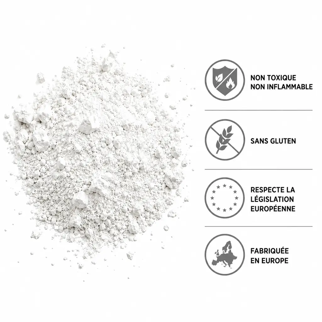 Hvidt Holi-pulver – 1 kg-pose