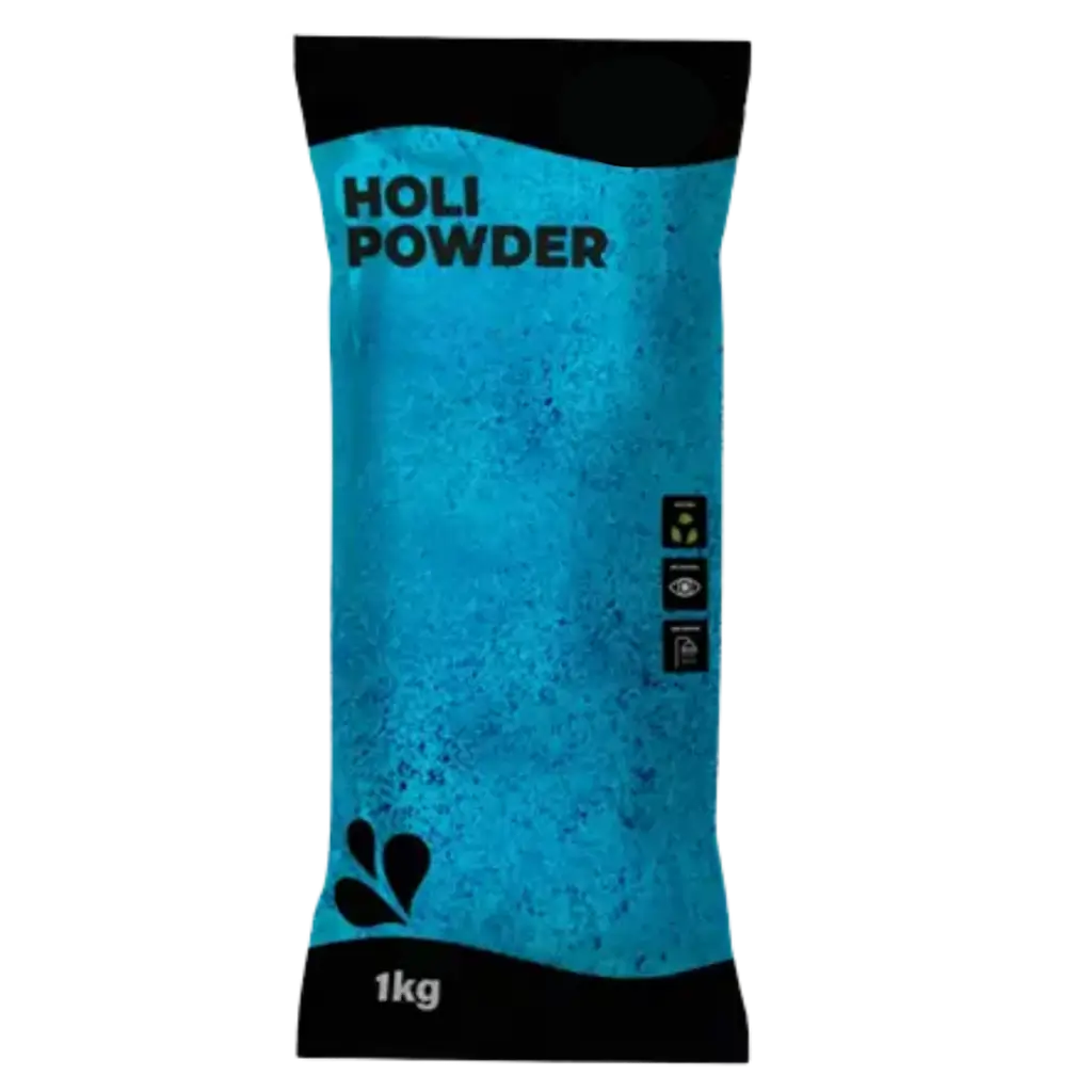 Blåt Holi-pulver – 1 kg-pose
