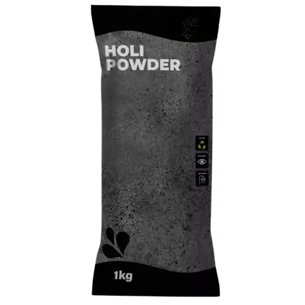 Sort Holi-pulver – 1 kg pose