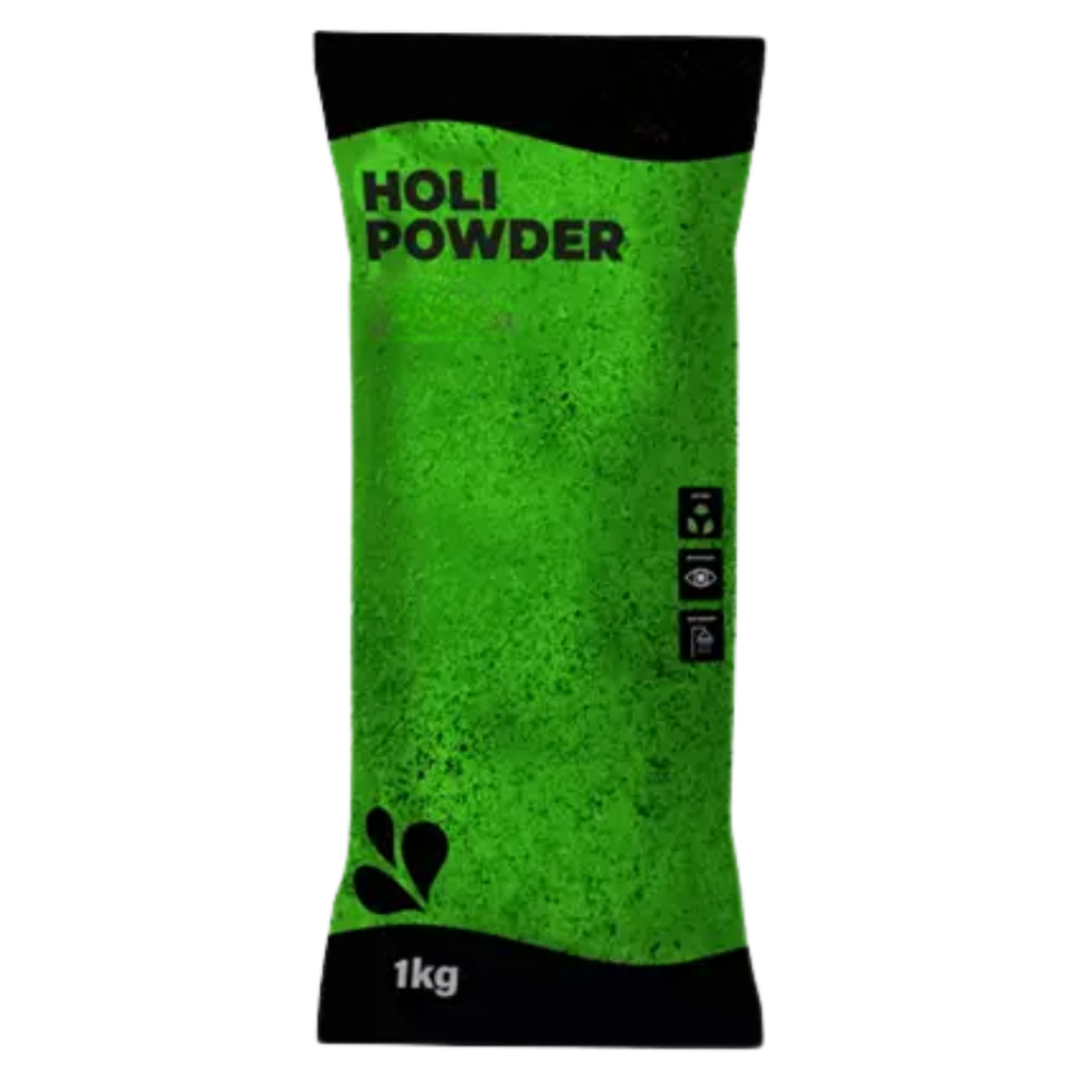 Grønt Holi-pulver – 1 kg-pose