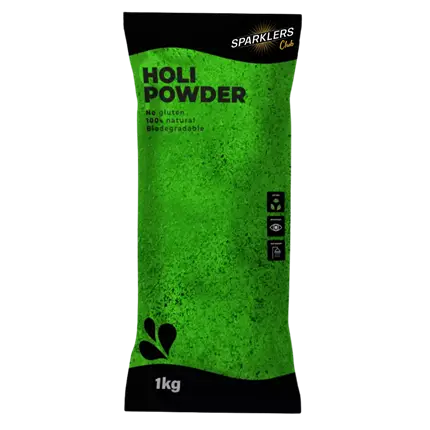 Grønt Holi-pulver – 1 kg-pose