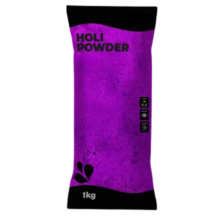 Holi-pulver, violet – 1 kg-pose