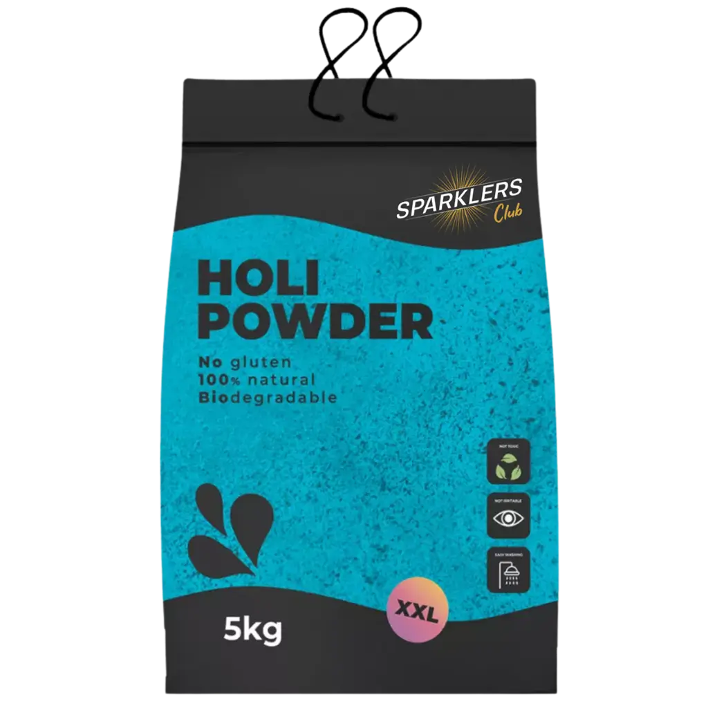 Holi-pulver, BLÅ – 5 kg-pose