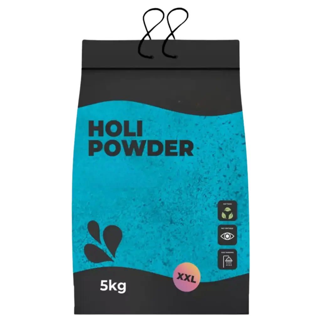 Holi-pulver, BLÅ – 5 kg-pose