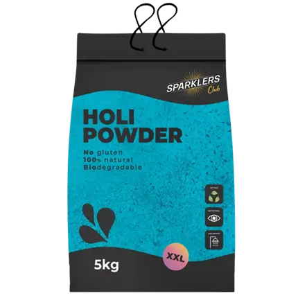 Holi-pulver, BLÅ – 5 kg-pose