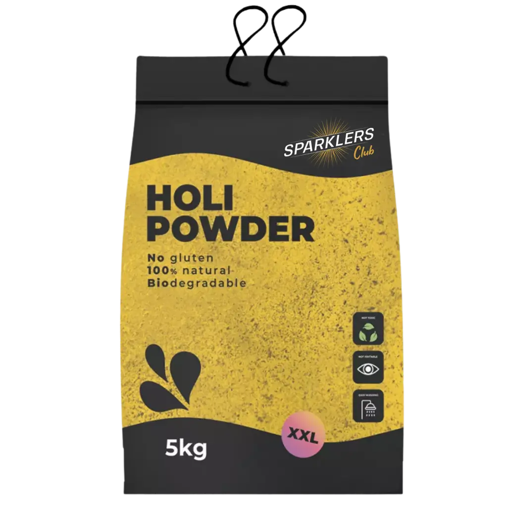 Holi-pulver, GULT – 5 kg-pose