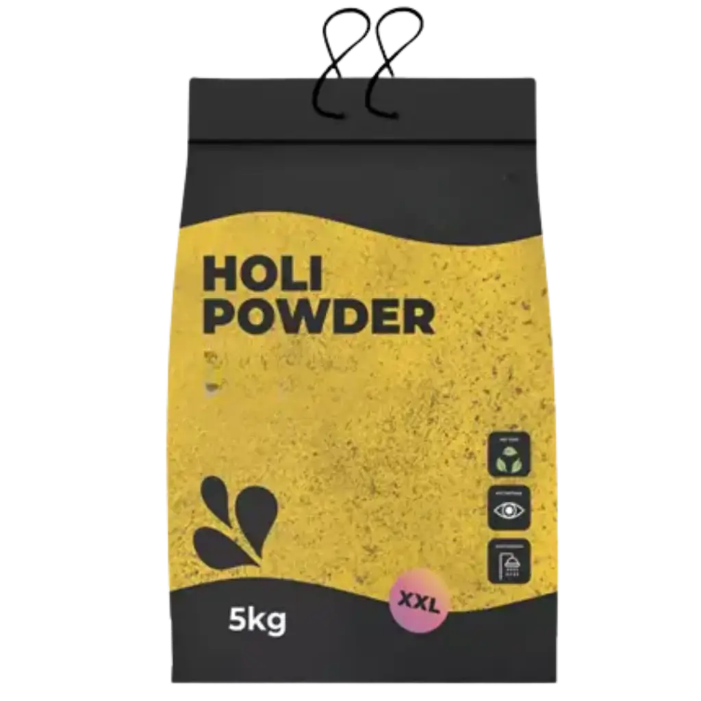 Holi-pulver, GULT – 5 kg-pose