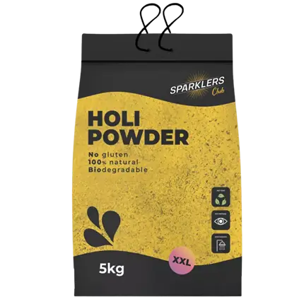 Holi-pulver, GULT – 5 kg-pose