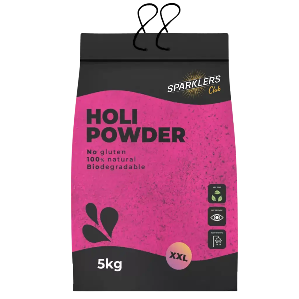 Holi-pulver, ROSE – 5 kg-pose