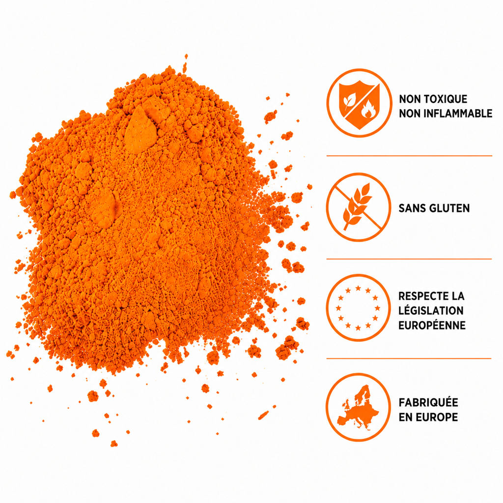 Holi-pulver ORANGE – 5 kg-pose