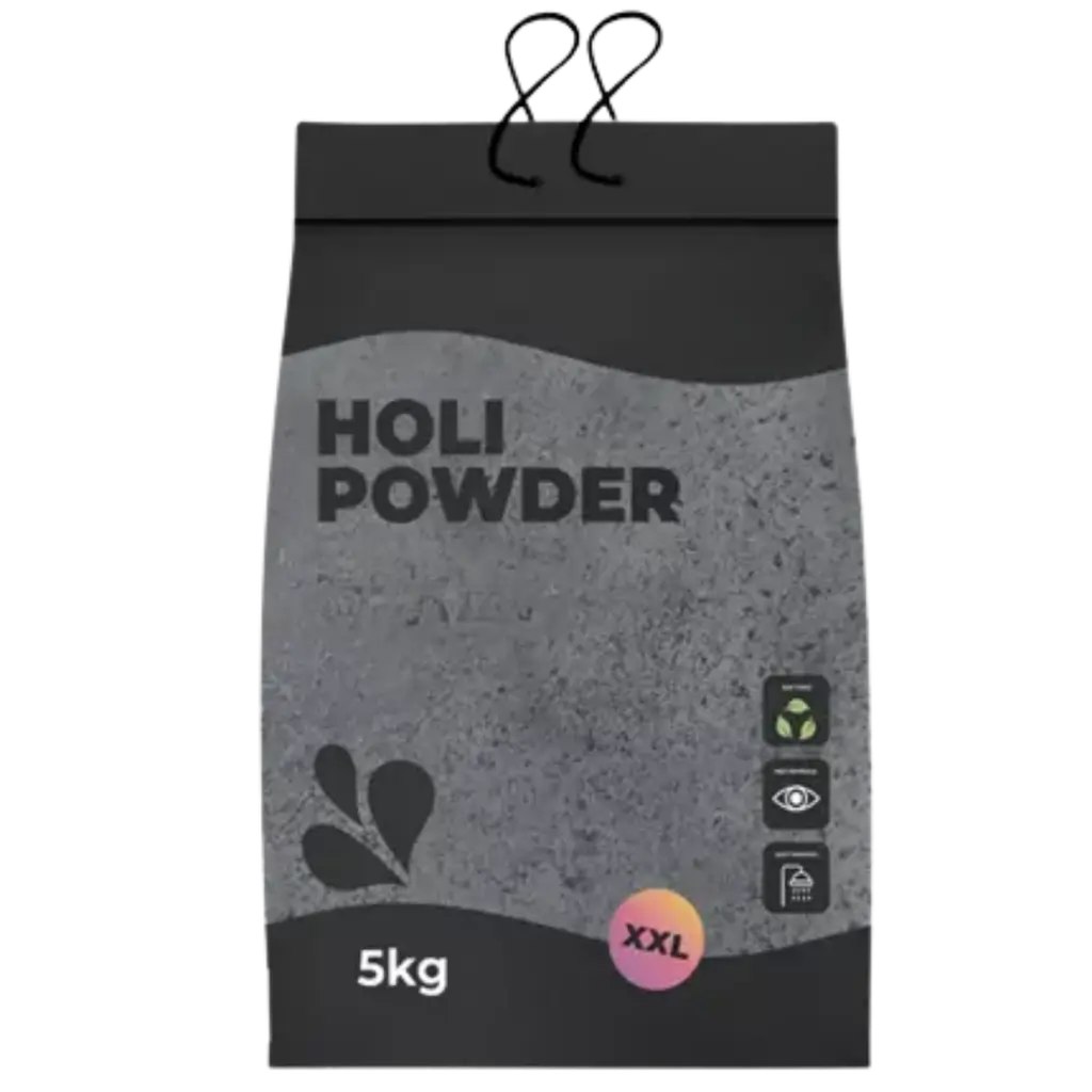 Holi-pulver, SORT – 5 kg-pose