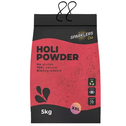 Holi-pulver, RØDT – 5 kg-pose