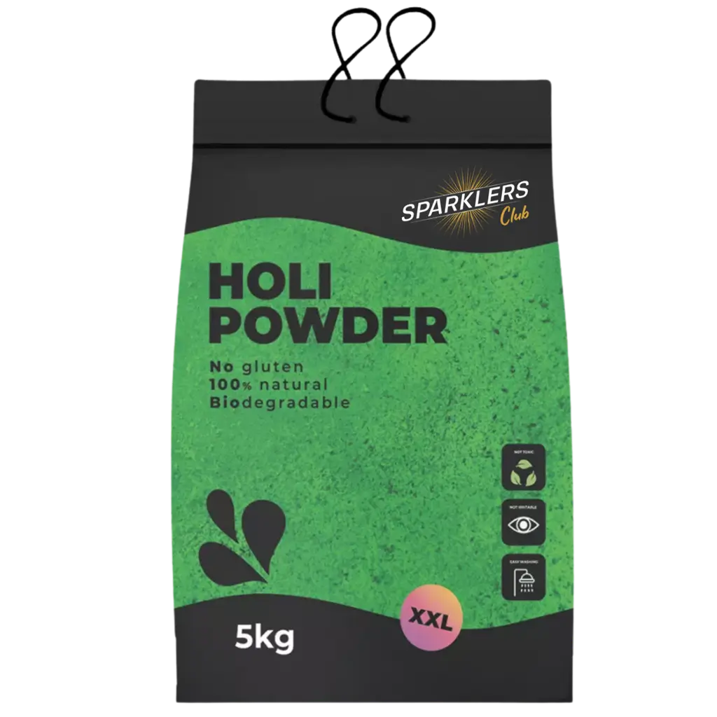 Holi-pulver, GRØNT – 5 kg-sæk