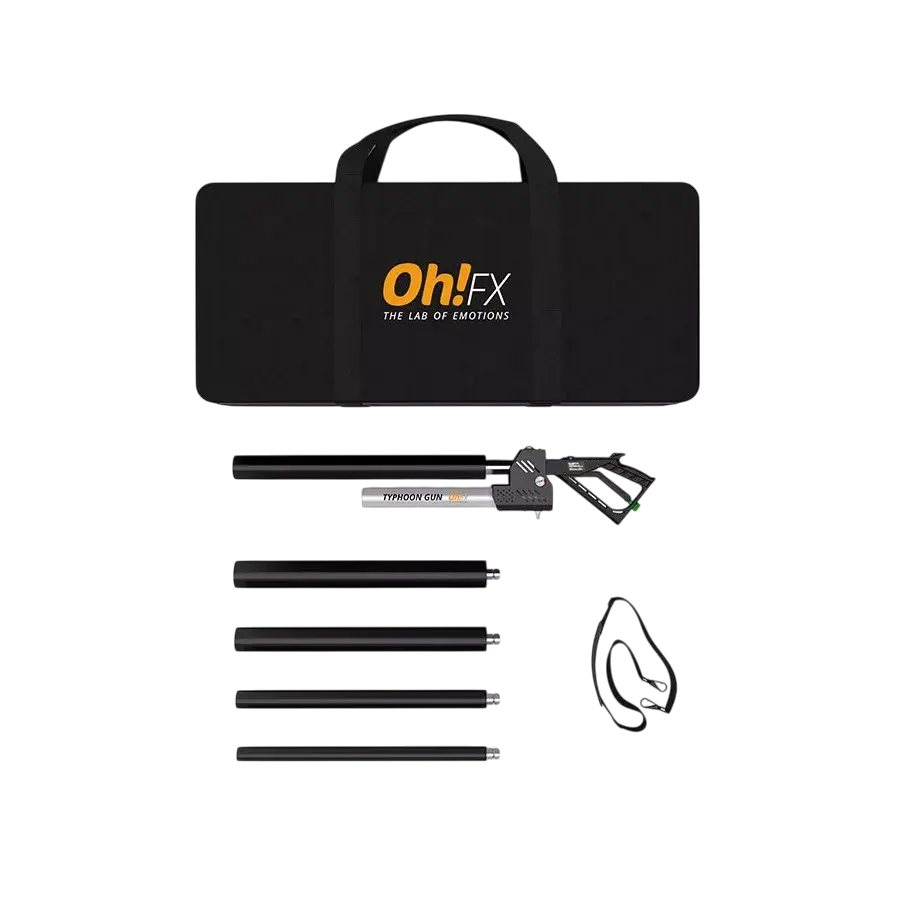OhFx® TYPHOON GUN – Pistol til T-shirts, konfetti og Holi-pulver