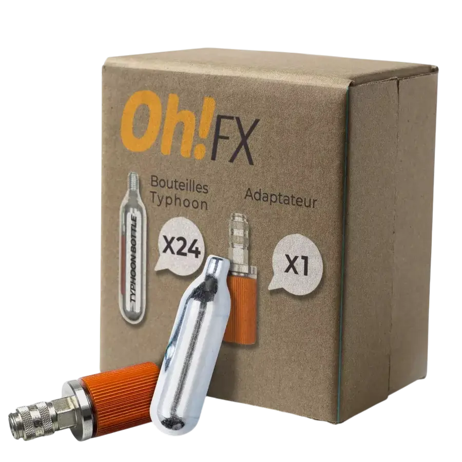 OhFx®-adapter og Typhoon-flasker til Typhoon Gun – sæt med 24 stk.