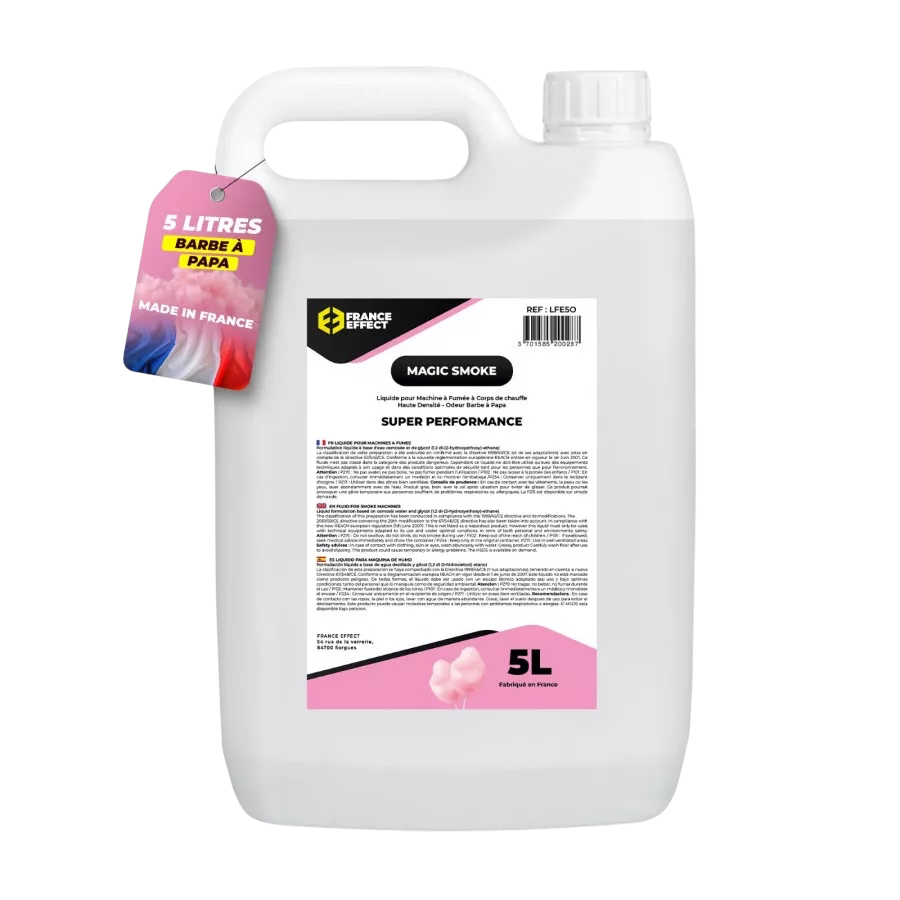 Røgløs væske med LUGT AF SUKKERSPINN - Magic Smoke® 5L