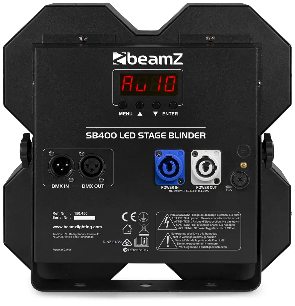 Sceneblinder med 4 x 50 W COB-LED, varmhvid – SB400 – beamZ