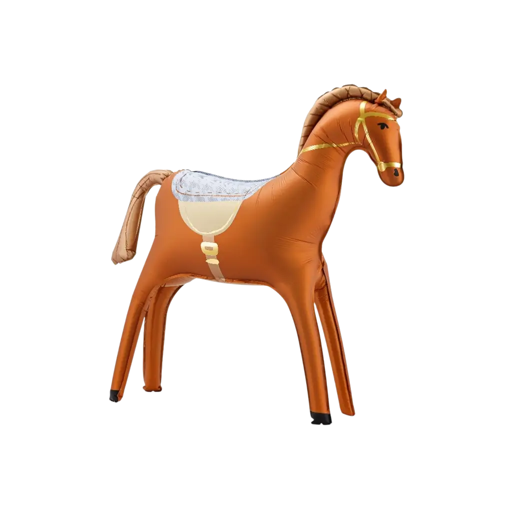 Kæmpe hest i aluminium, 112 x 97 cm – Fødselsdagsdekoration