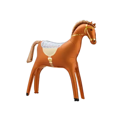 Kæmpe hest i aluminium, 112 x 97 cm – Fødselsdagsdekoration