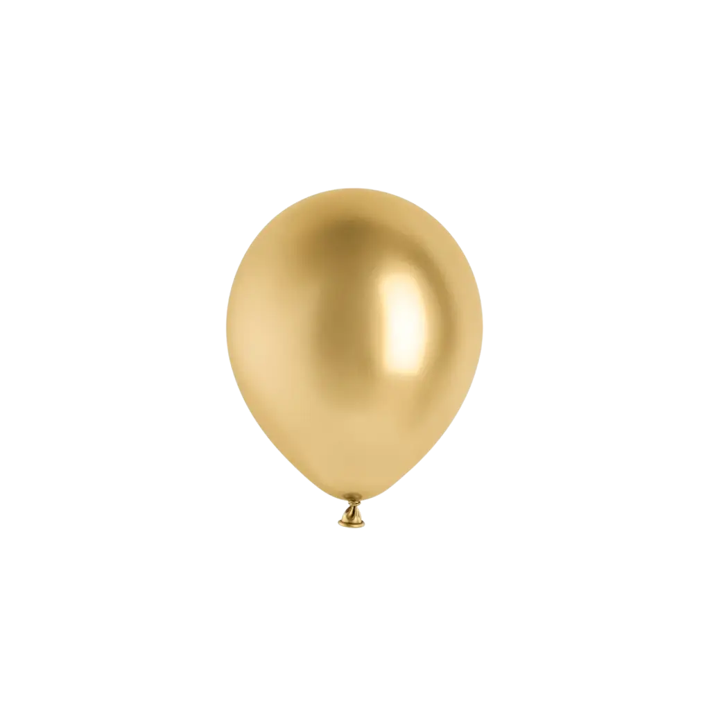 Sæt med 50 skinnende guldmetalliske balloner, Ø 12 cm