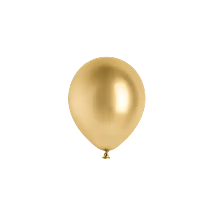 Sæt med 50 skinnende guldmetalliske balloner, Ø 12 cm