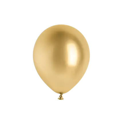 Sæt med 10 metalliske balloner i skinnende guld