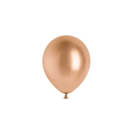 Sæt med 50 skinnende metalliske balloner i rosaguld, Ø 12 cm