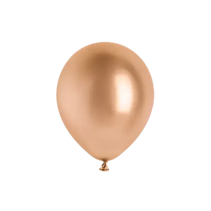 Sæt med 10 metalliske balloner i skinnende rosaguld