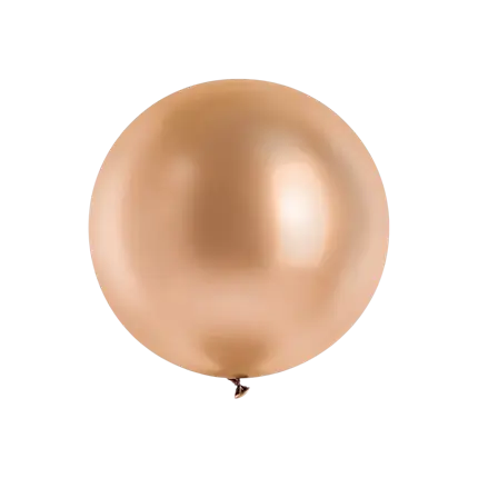 Kæmpe metallisk ballon i skinnende rosaguld, Ø 100 cm