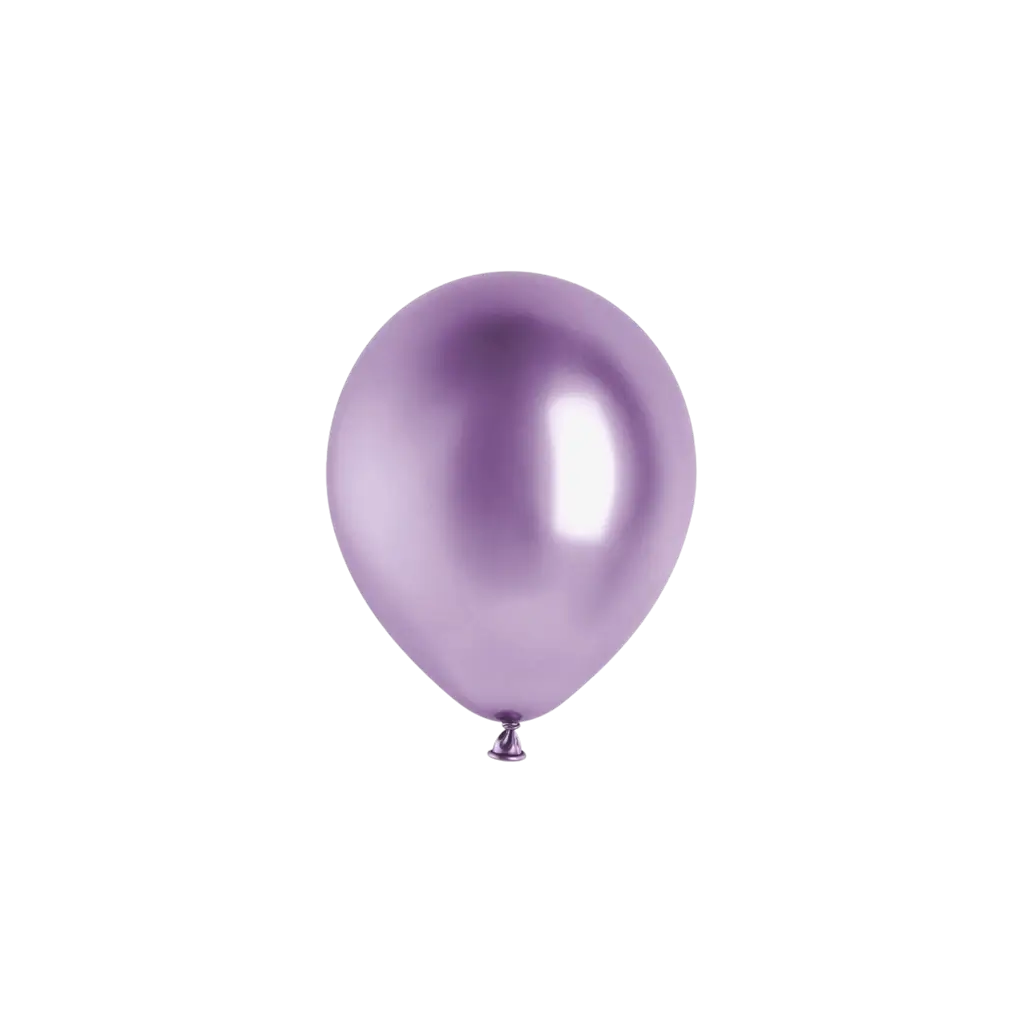 Sæt med 50 skinnende lilla metalliske balloner, Ø 12 cm
