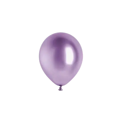 Sæt med 50 skinnende lilla metalliske balloner, Ø 12 cm