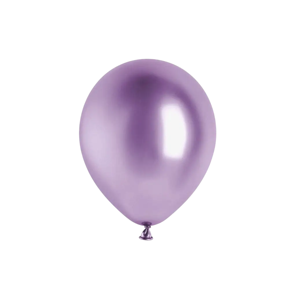 Sæt med 10 skinnende lilla metalliske balloner