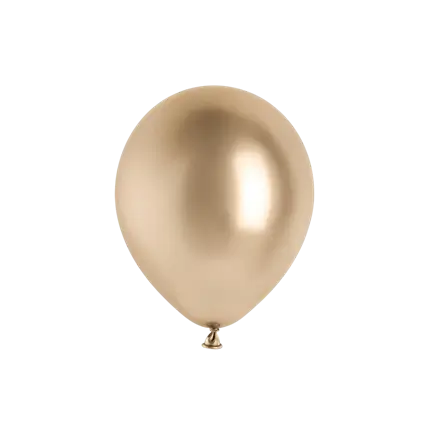 Sæt med 10 metalliske balloner i skinnende champagneguld