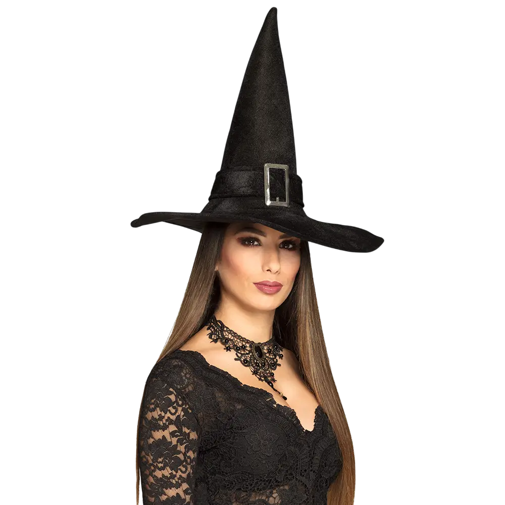 Sort spids heksehat – Halloween-kostume