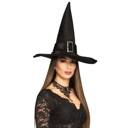 Sort spids heksehat – Halloween-kostume
